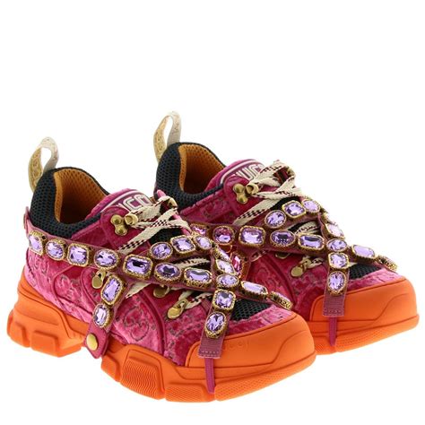 gucci chain shoe|Gucci sneakers with rhinestones.